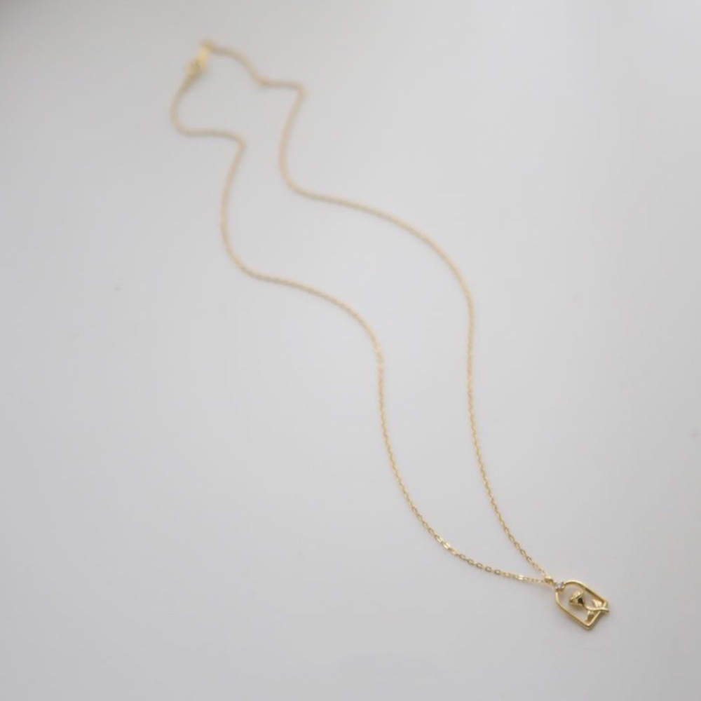 Gold over Sterling silver Rose garden necklace - Picture 4 of 8